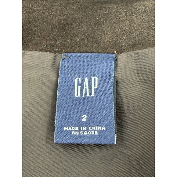 Archival 2003 GAP Blue Label Genuine Suede Column Skirt | Dark Academia Boho VTG - Picture 14 of 16